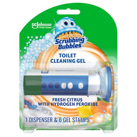Scrubbling Bubbles Toilet Cleaning Gel Citrus With Hydrogen Peroxide 6 Pack 38G