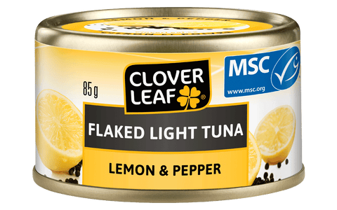 Clover Leaf Flaked Light Tuna Lemon & Pepper (24 X 85G) - Stocked Cases