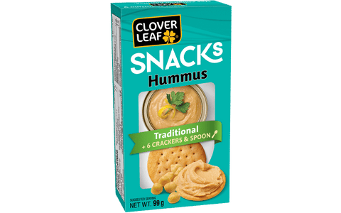 Clover Leaf Hummus Snacks Traditional (12 X 99G) - Stocked Cases