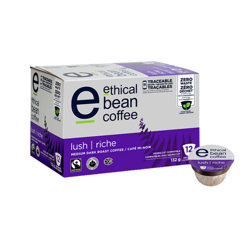 Ethical Bean Coffee Pods Lush Medium Dark Roast 132G - Pack Of 6 - Stocked Cases