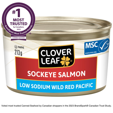 Clover Leaf Sockeye Salmon Low Sodium - 24 Pack - Stocked Cases