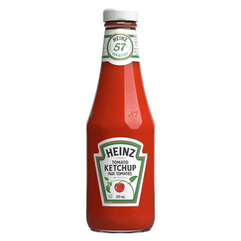 Heinz Tomato Ketchup Sauce In Glass 375Ml - Pack Of 24 - Stocked Cases